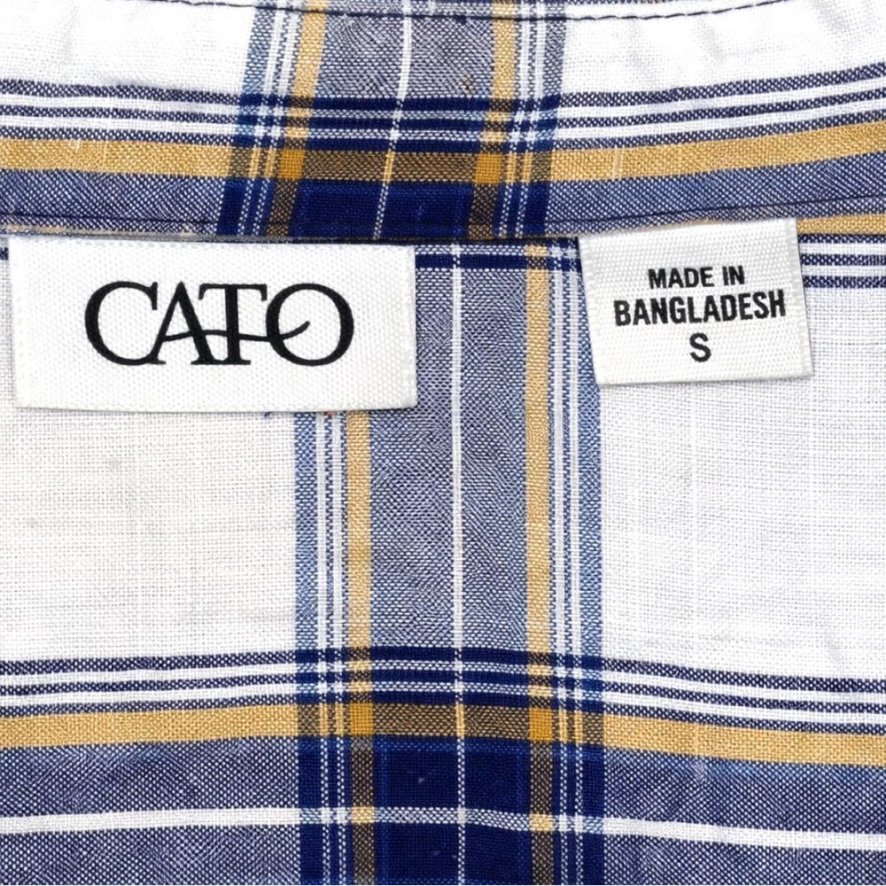 Cato V-Neck Dip-Dyed Plaid Double Pocket Flannel - Picture 11 of 11